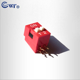 CWT撥碼開關 2.54間距 &nbsp;DA系列 直角型 帶后蓋固定定制款